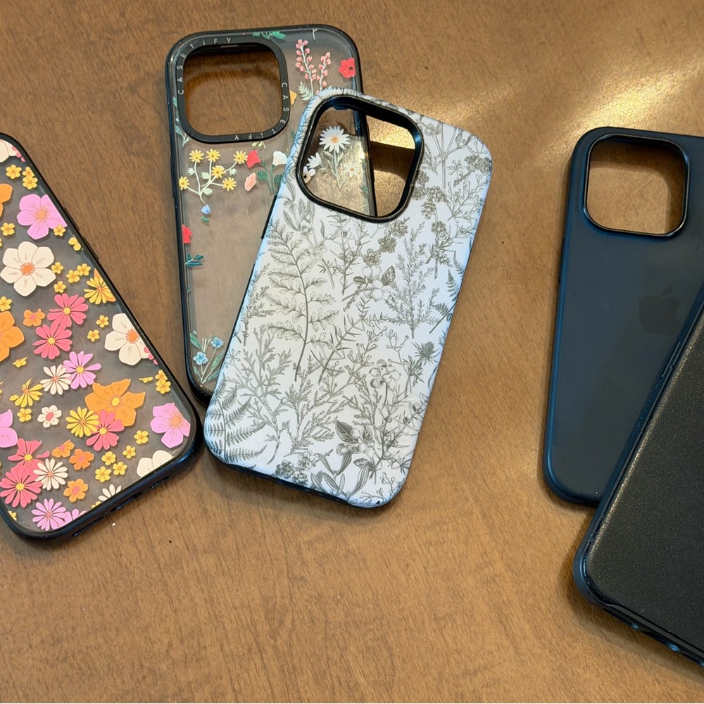 Floral and Black iPhone Cases